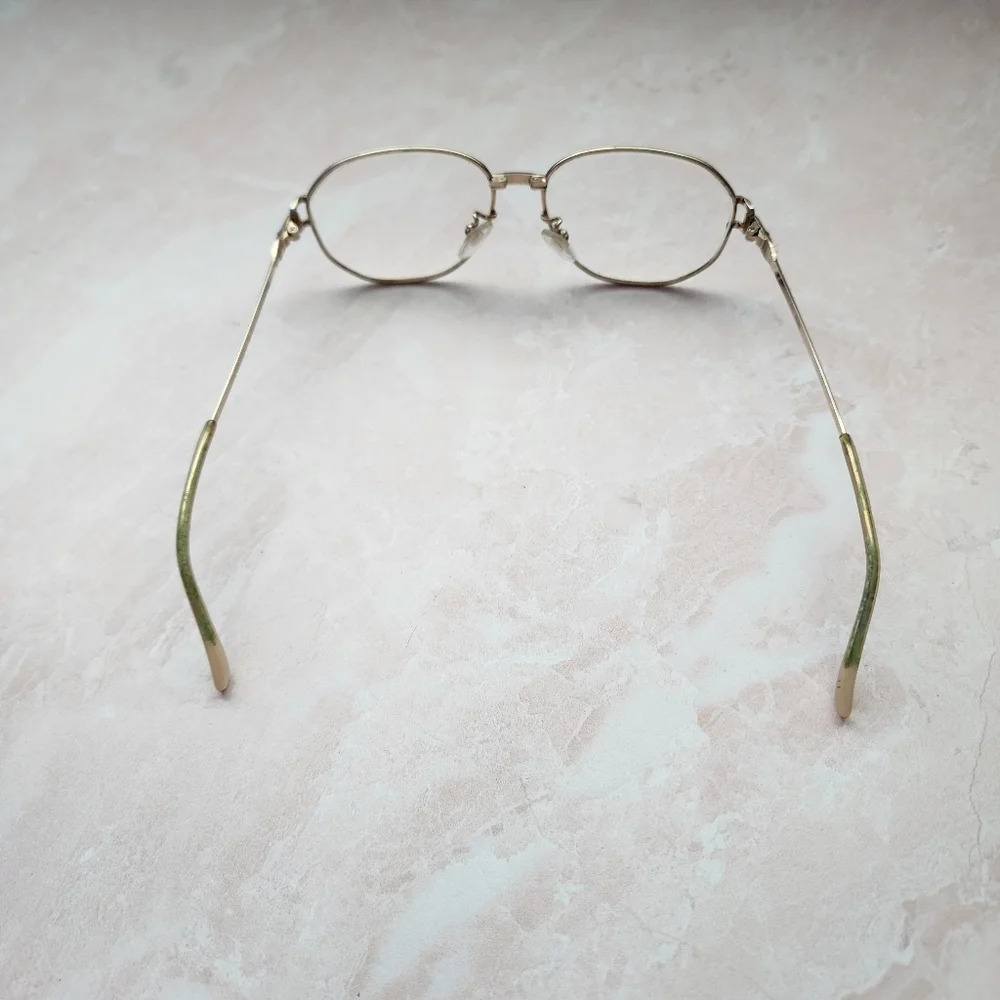 CELINE x VINTAGE 12K Gold Filled‎ Oval Glasses Frames style 8560